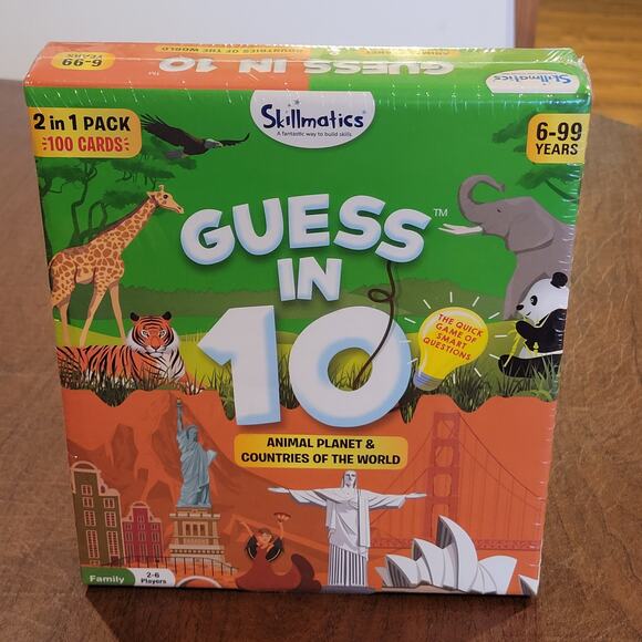 Skillmatics Card Game  Guess in 10 Animals, Planets, Countries New Sealed - Picture 1 of 9